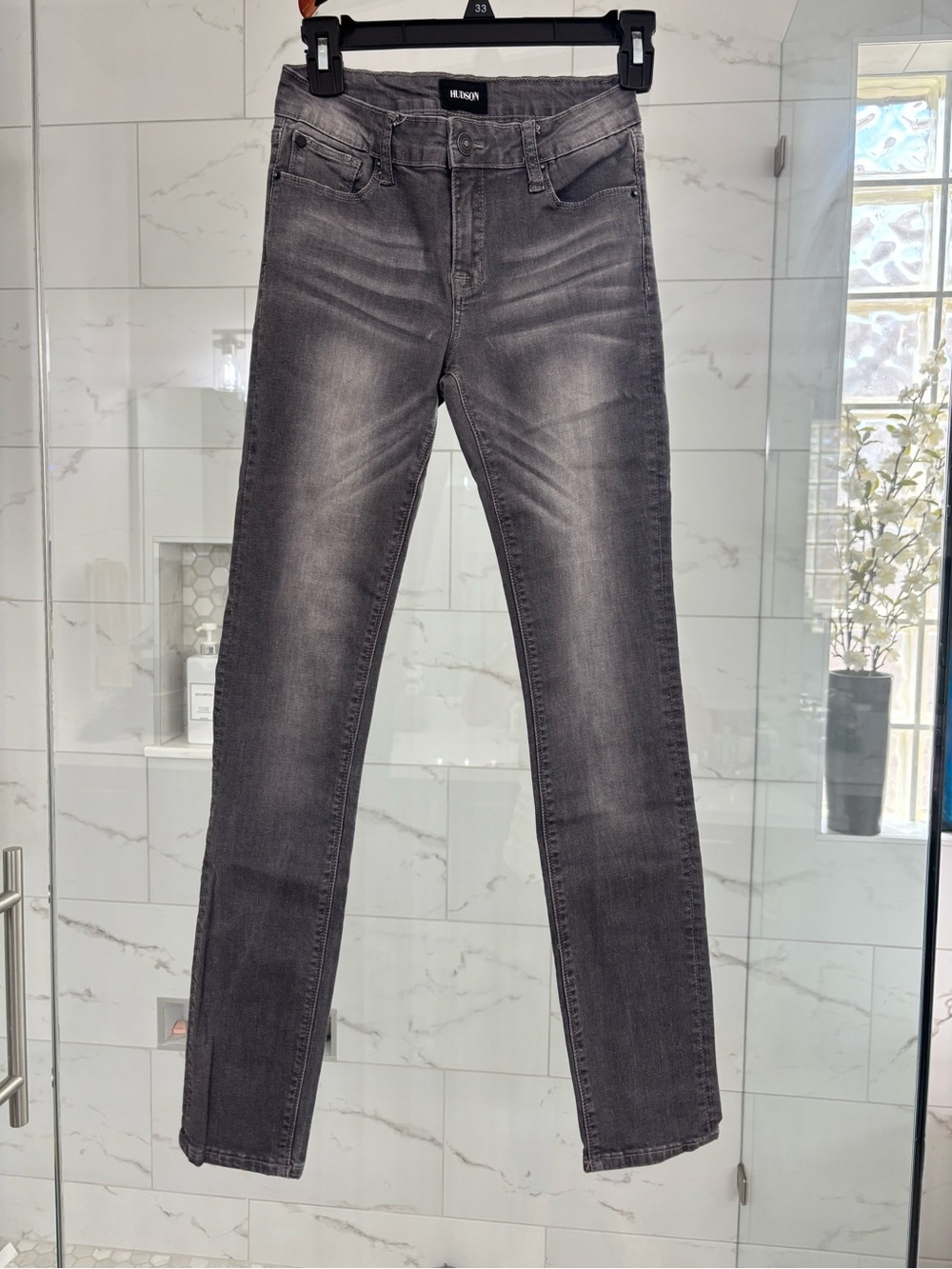Hudson Jeans Kids Gray Washed Stretch Skinny Jeans